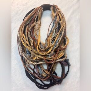 Bohemian multicolor infinity scarf or accessory